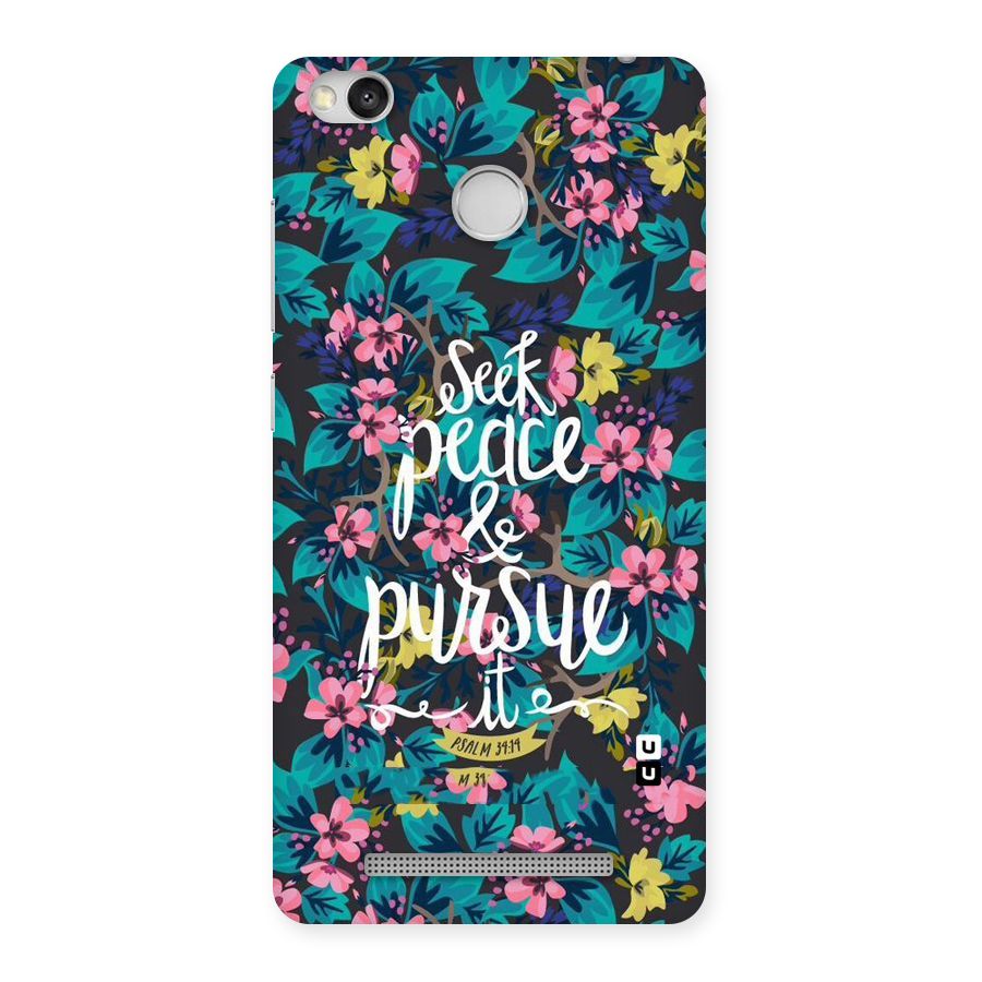 Seek Peace Back Case for Redmi 3S Prime
