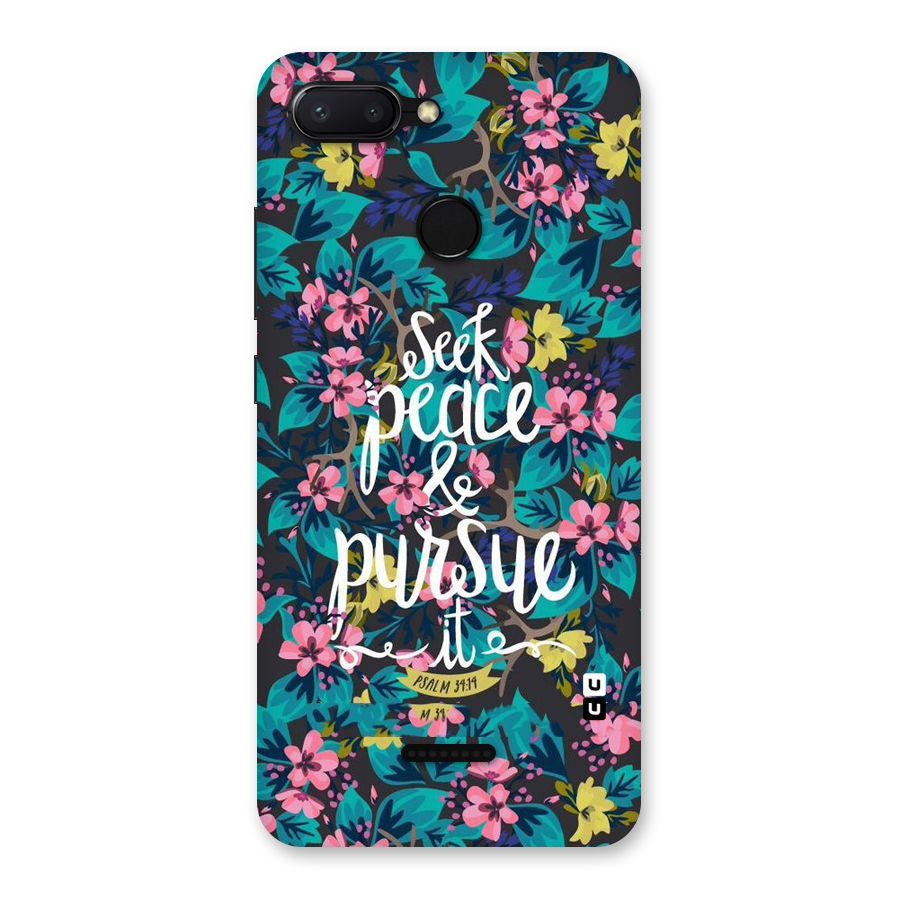 Seek Peace Back Case for Redmi 6