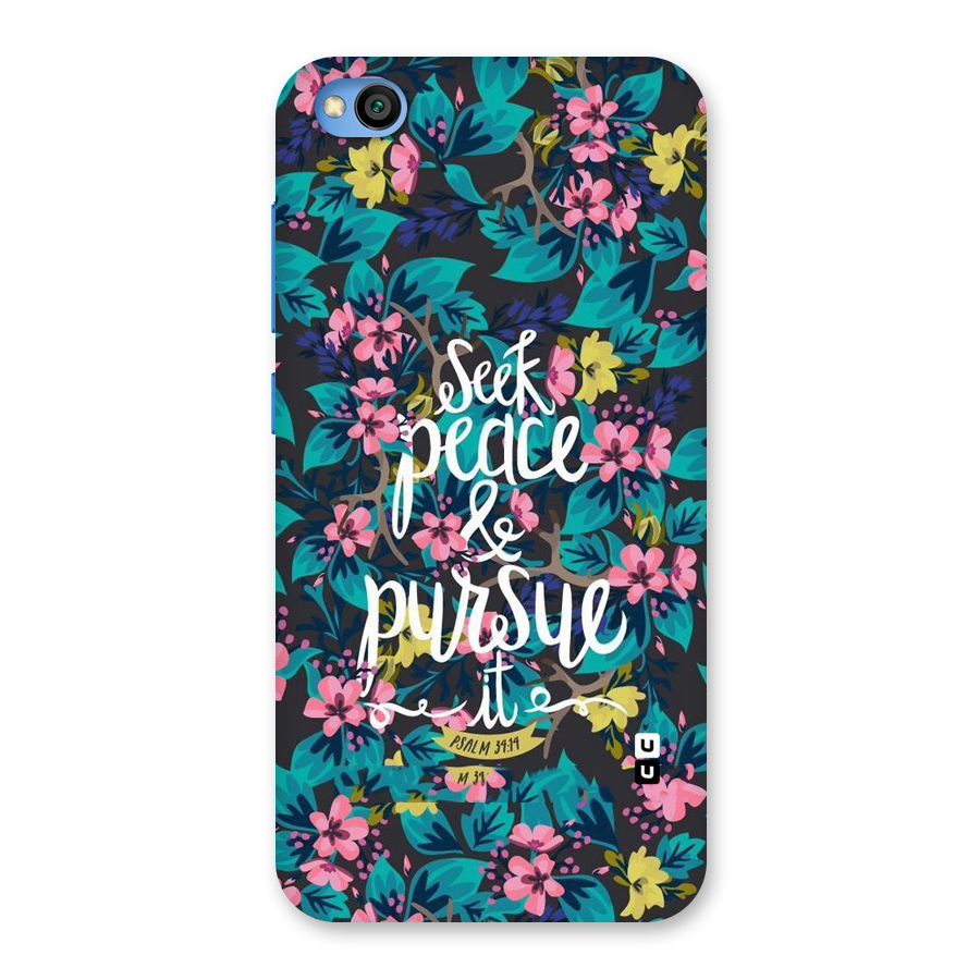 Seek Peace Back Case for Redmi Go