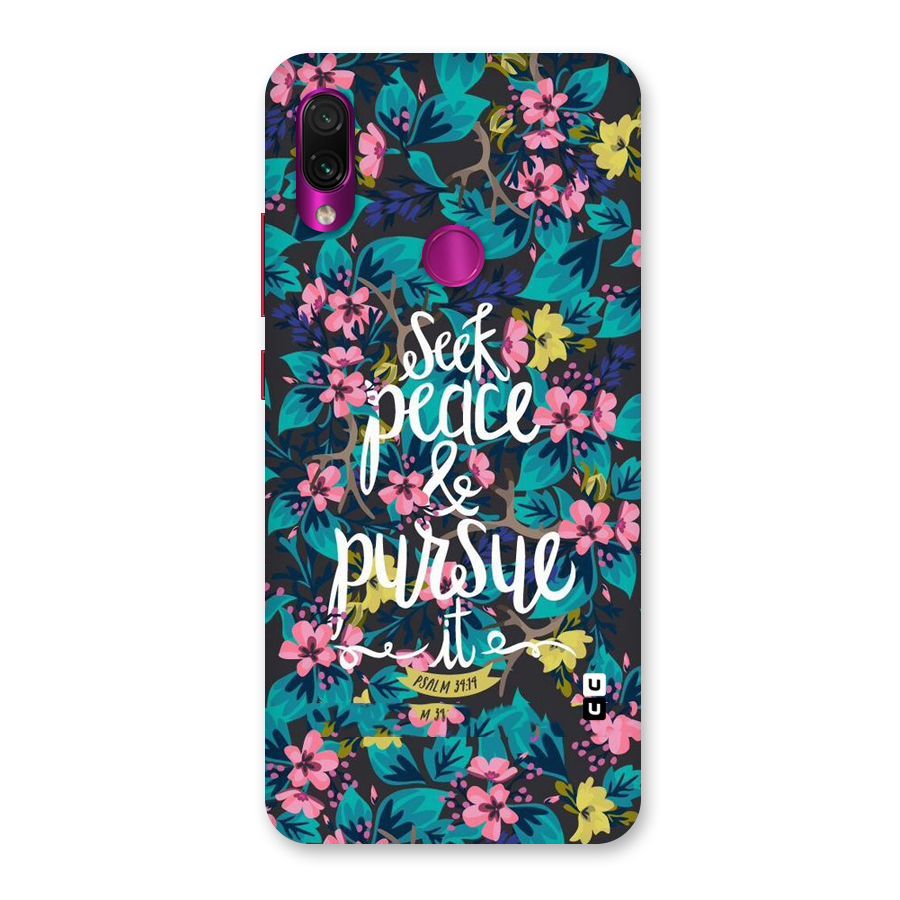 Seek Peace Back Case for Redmi Note 7 Pro