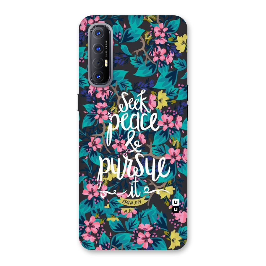 Seek Peace Back Case for Reno3 Pro