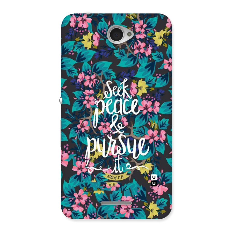 Seek Peace Back Case for Sony Xperia E4