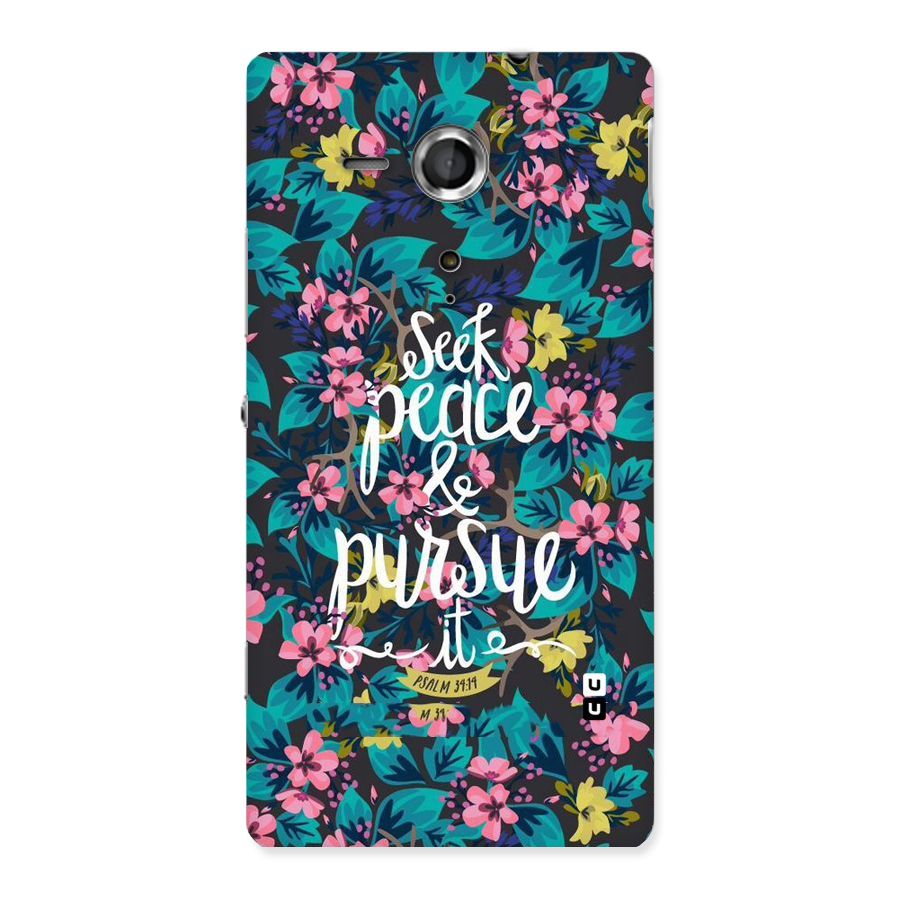 Seek Peace Back Case for Sony Xperia SP