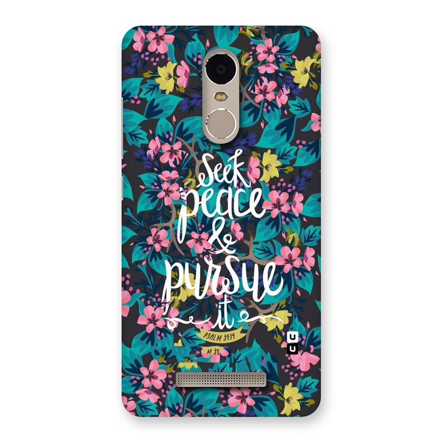 Seek Peace Back Case for Xiaomi Redmi Note 3
