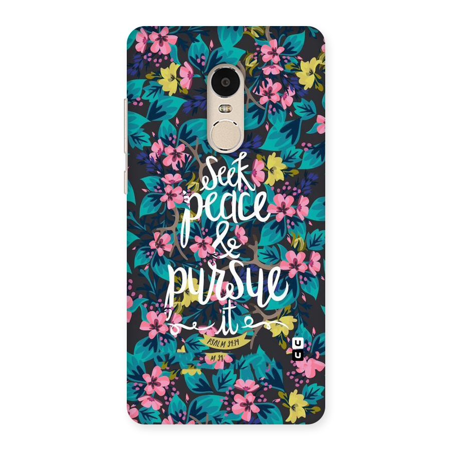 Seek Peace Back Case for Xiaomi Redmi Note 4