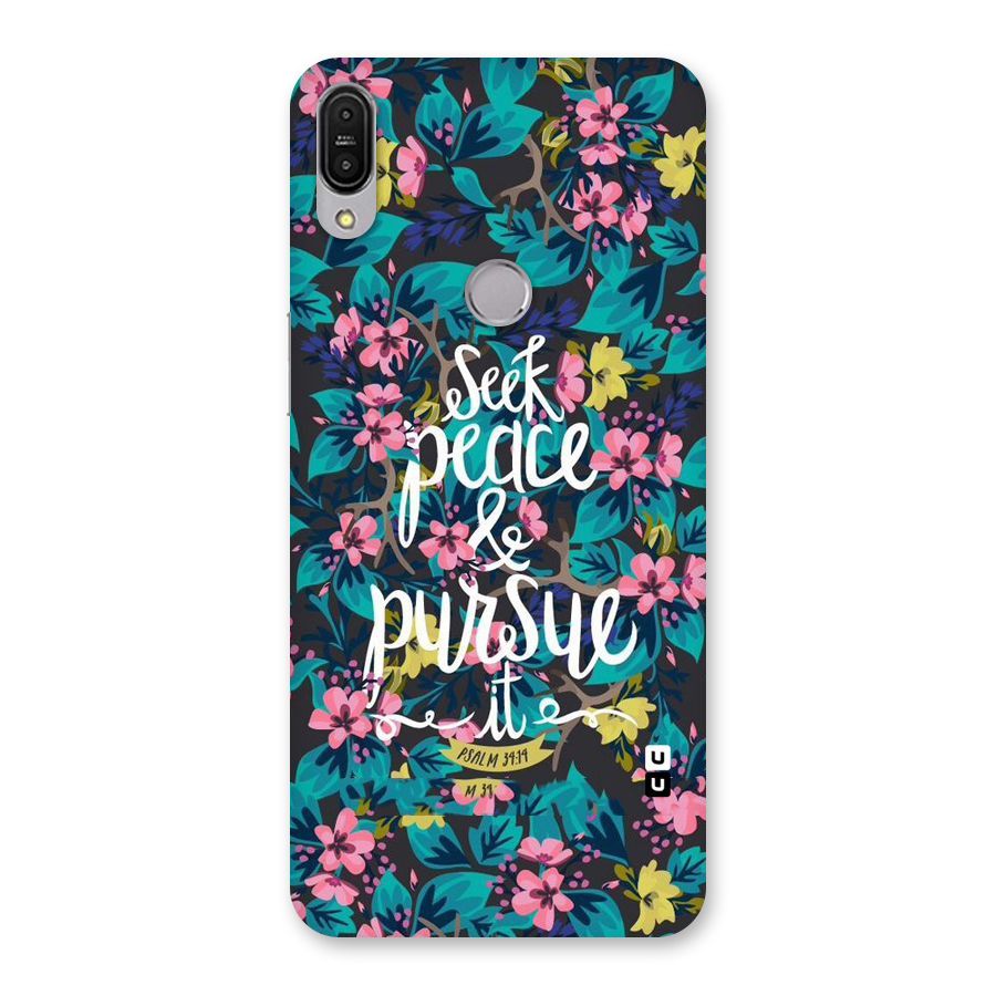Seek Peace Back Case for Zenfone Max Pro M1
