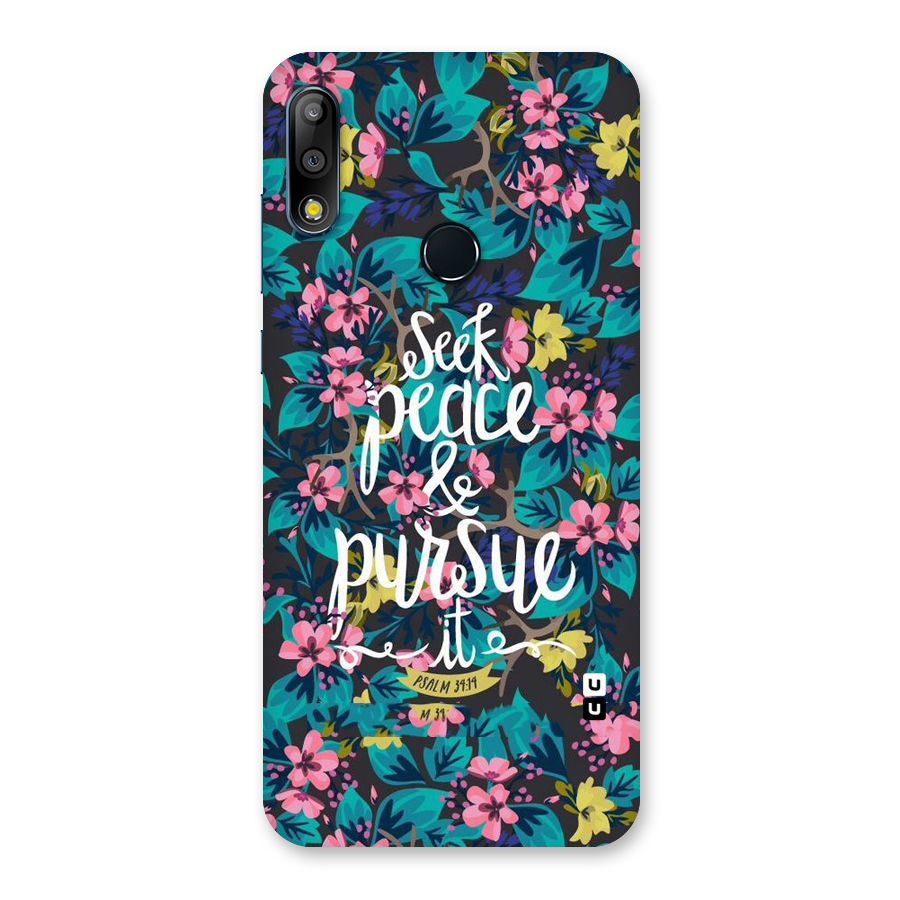 Seek Peace Back Case for Zenfone Max Pro M2