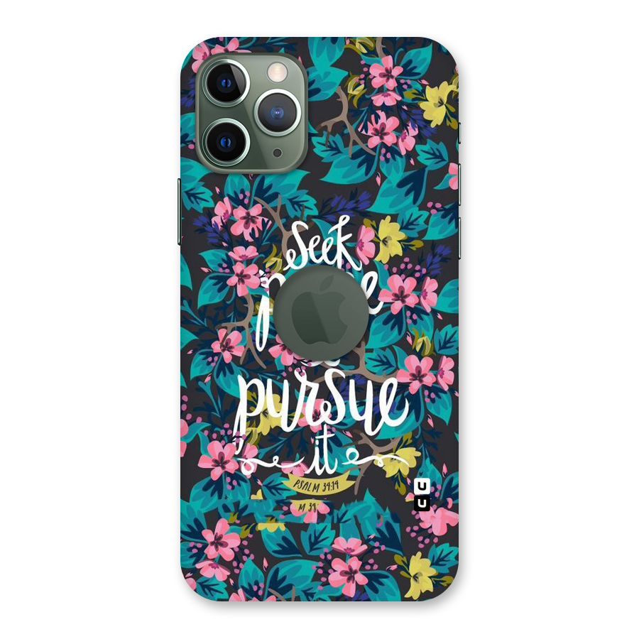 Seek Peace Back Case for iPhone 11 Pro Logo  Cut