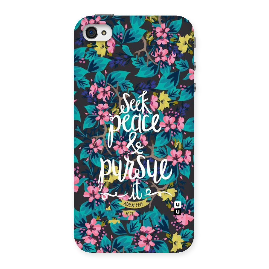 Seek Peace Back Case for iPhone 4 4s