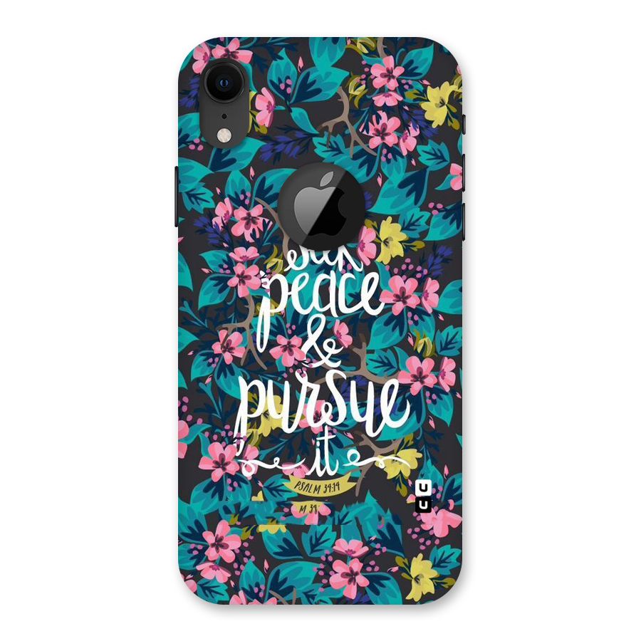 Seek Peace Back Case for iPhone XR Logo Cut