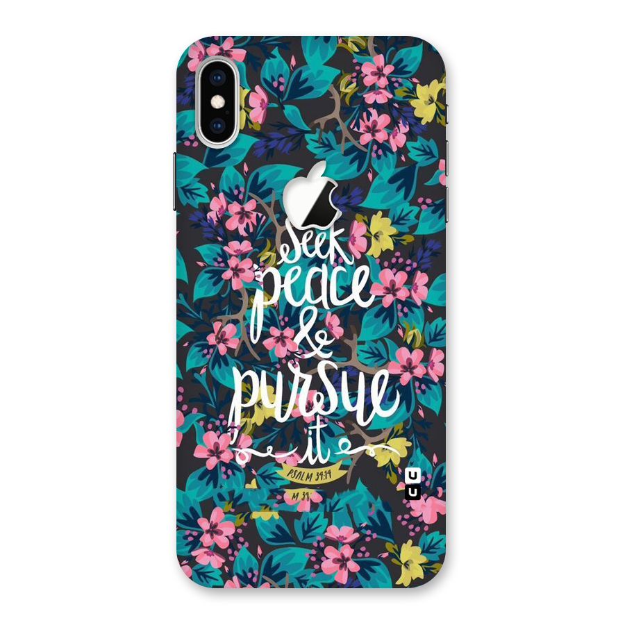 Seek Peace Back Case for iPhone XS Max Apple Cut