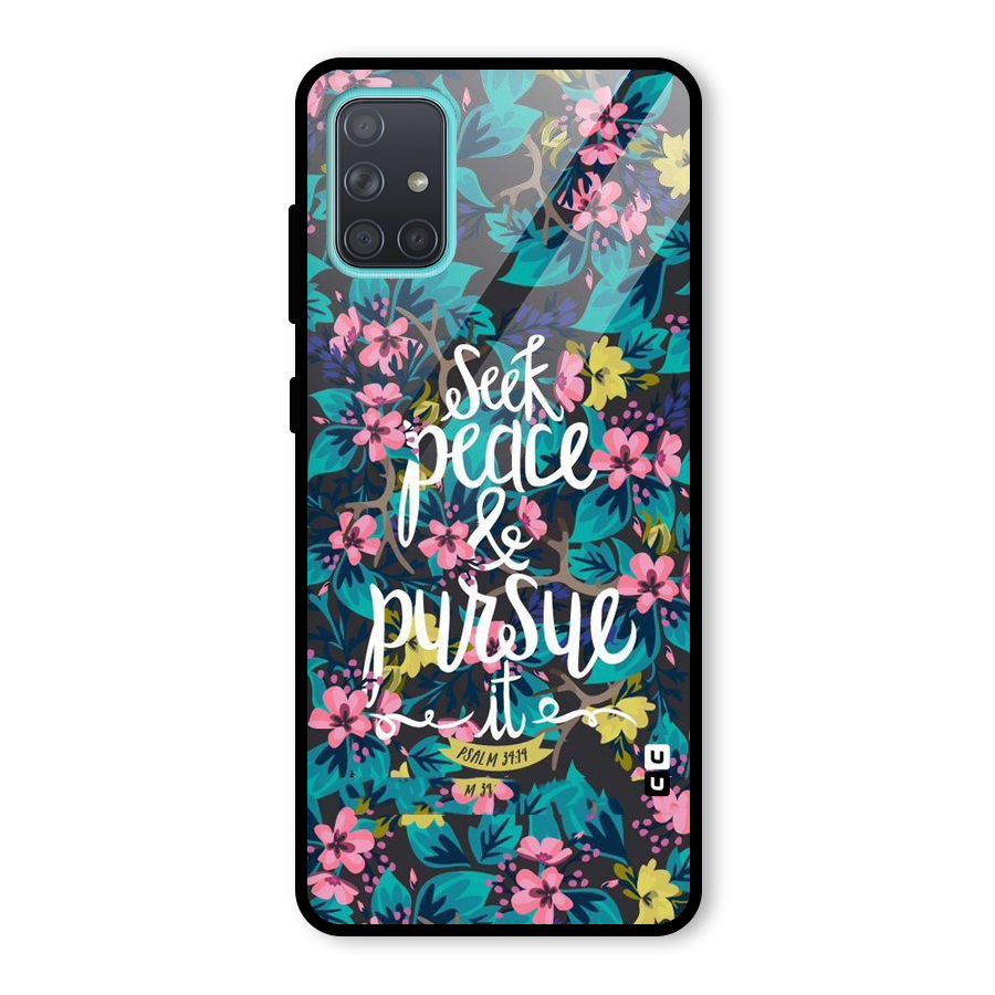 Seek Peace Glass Back Case for Galaxy A71