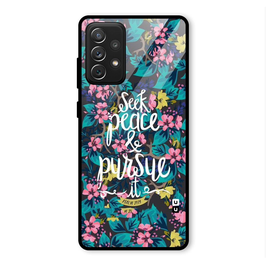Seek Peace Glass Back Case for Galaxy A72