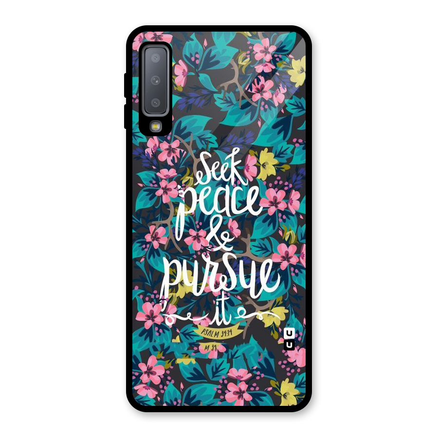 Seek Peace Glass Back Case for Galaxy A7 (2018)