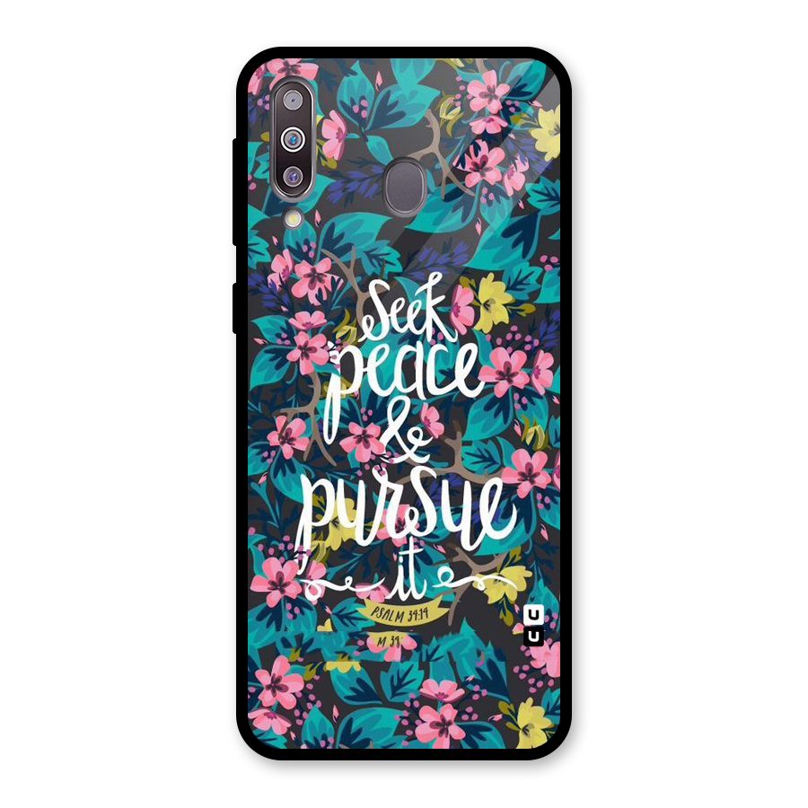 Seek Peace Glass Back Case for Galaxy M30