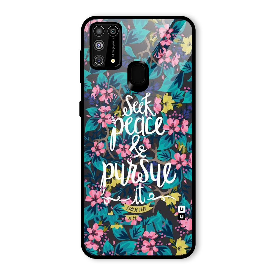 Seek Peace Glass Back Case for Galaxy M31