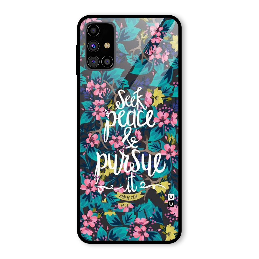 Seek Peace Glass Back Case for Galaxy M31s