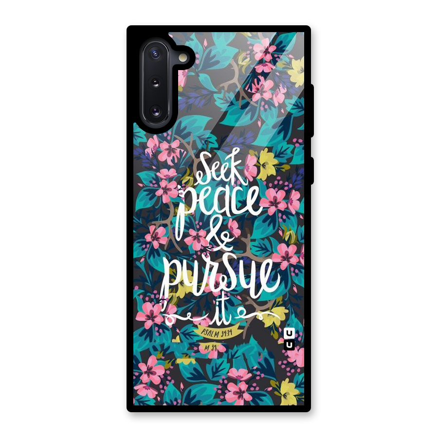 Seek Peace Glass Back Case for Galaxy Note 10