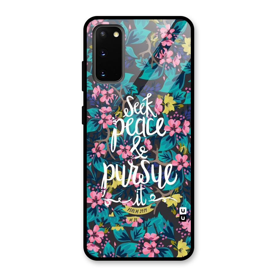 Seek Peace Glass Back Case for Galaxy S20