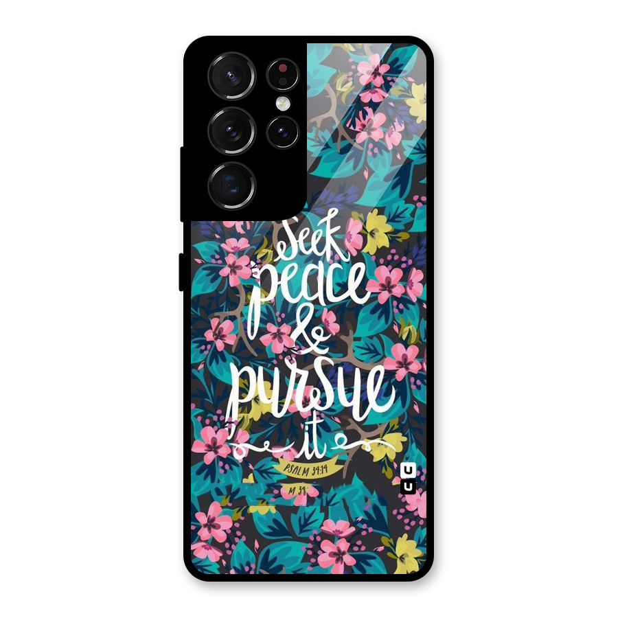 Seek Peace Glass Back Case for Galaxy S21 Ultra 5G