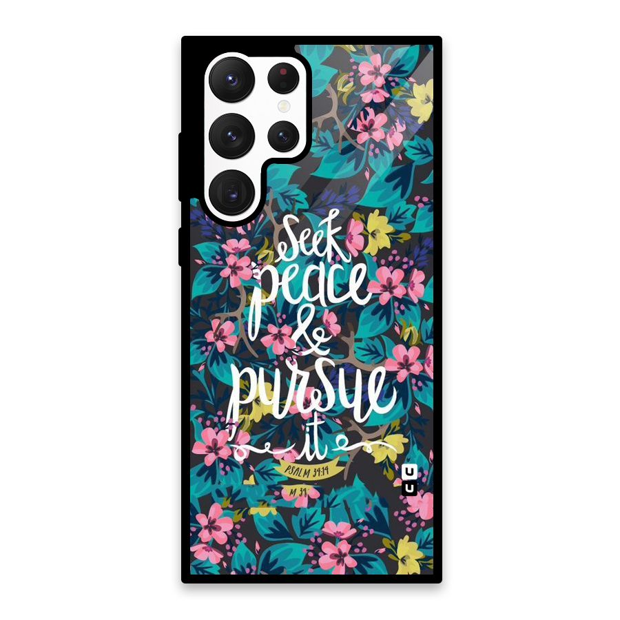 Seek Peace Glass Back Case for Galaxy S22 Ultra 5G