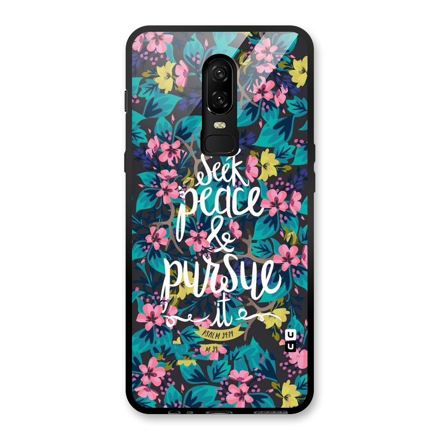 Seek Peace Glass Back Case for OnePlus 6