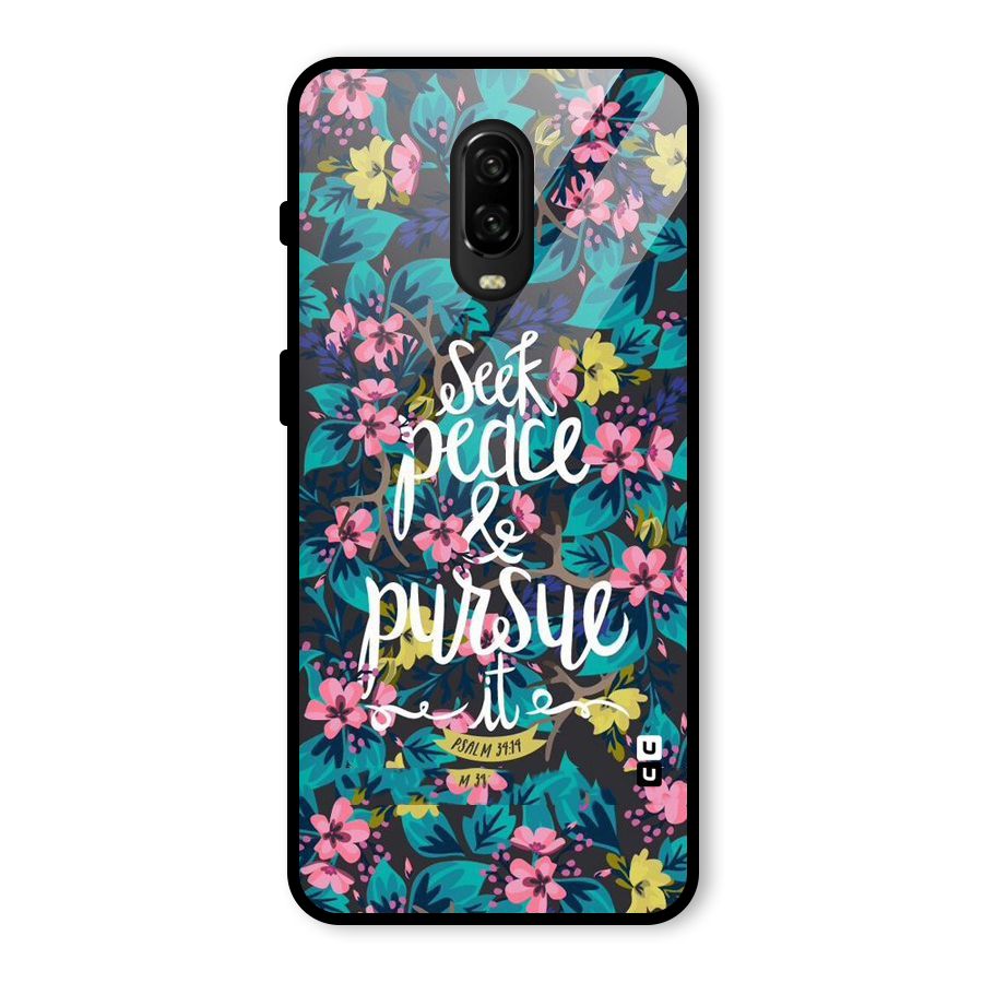 Seek Peace Glass Back Case for OnePlus 6T