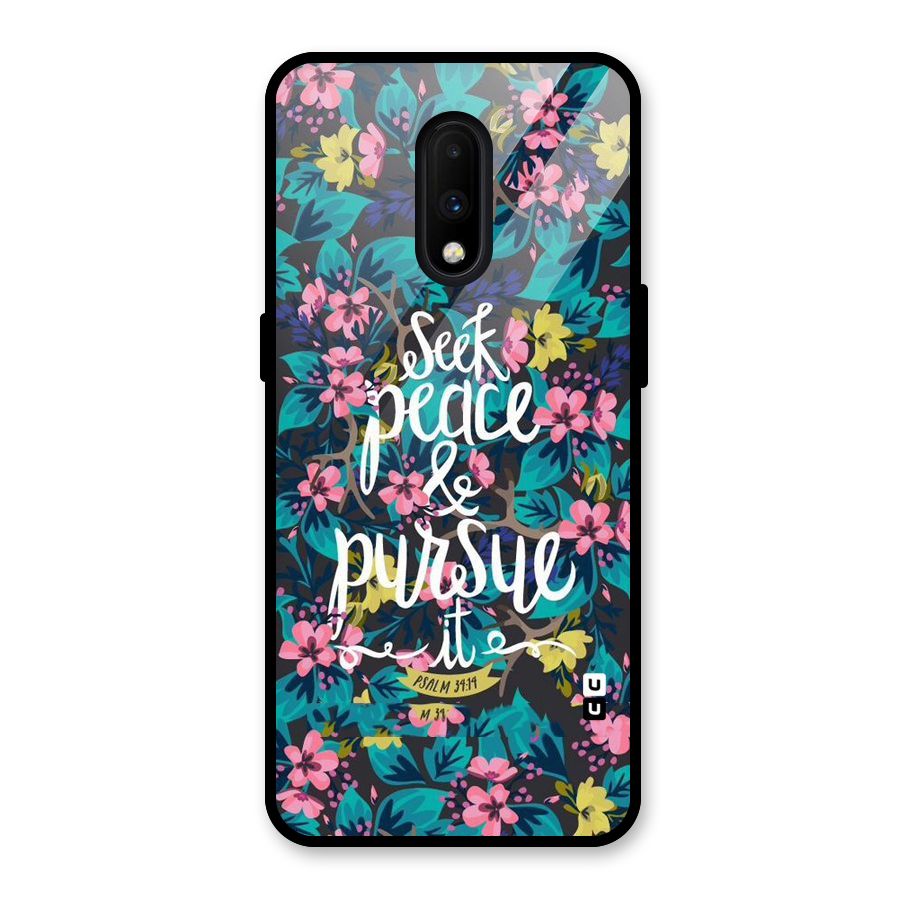 Seek Peace Glass Back Case for OnePlus 7
