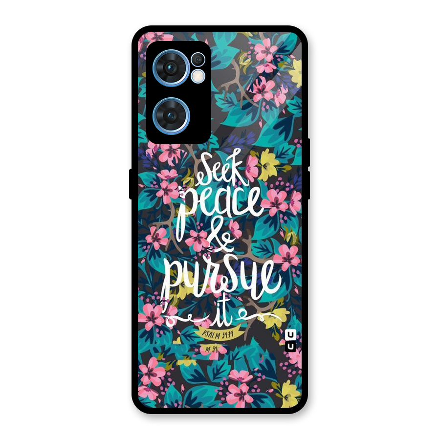 Seek Peace Glass Back Case for Oppo Reno7 5G