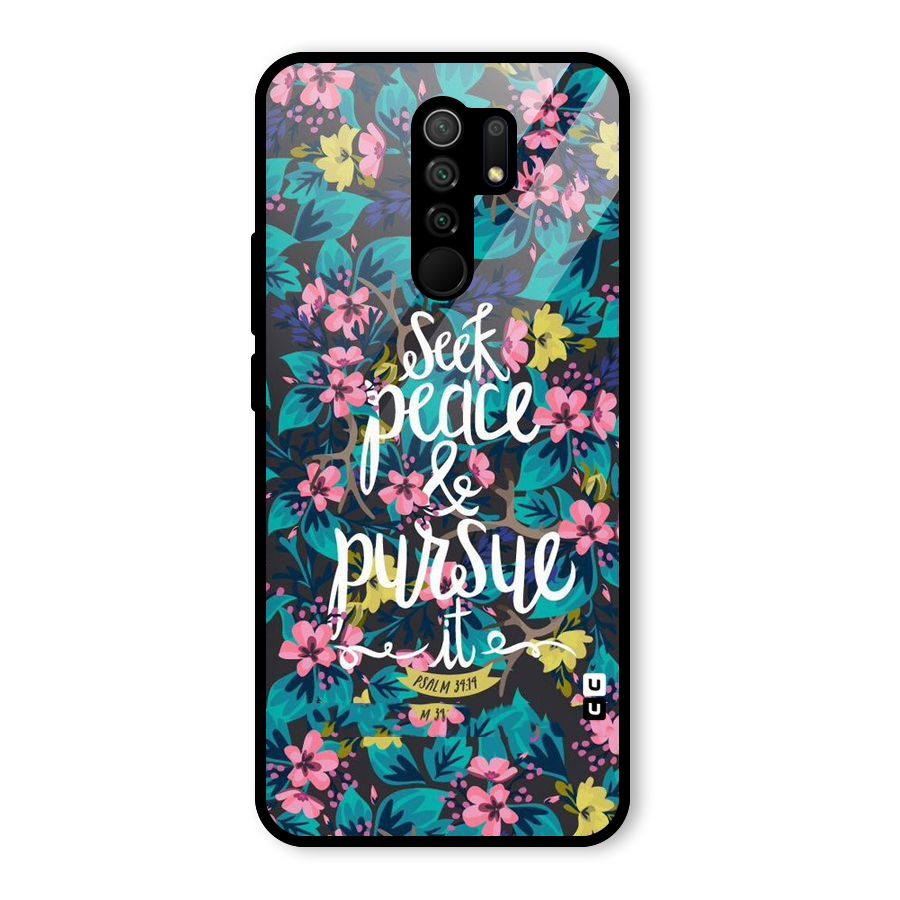 Seek Peace Glass Back Case for Poco M2