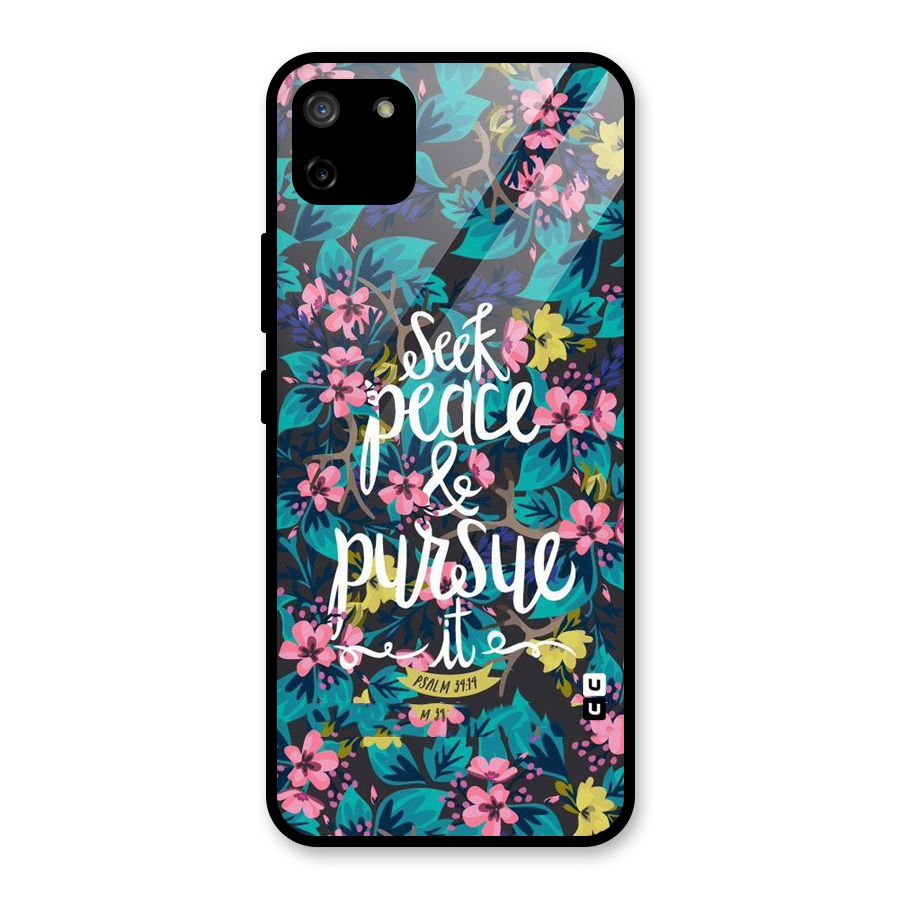 Seek Peace Glass Back Case for Realme C11