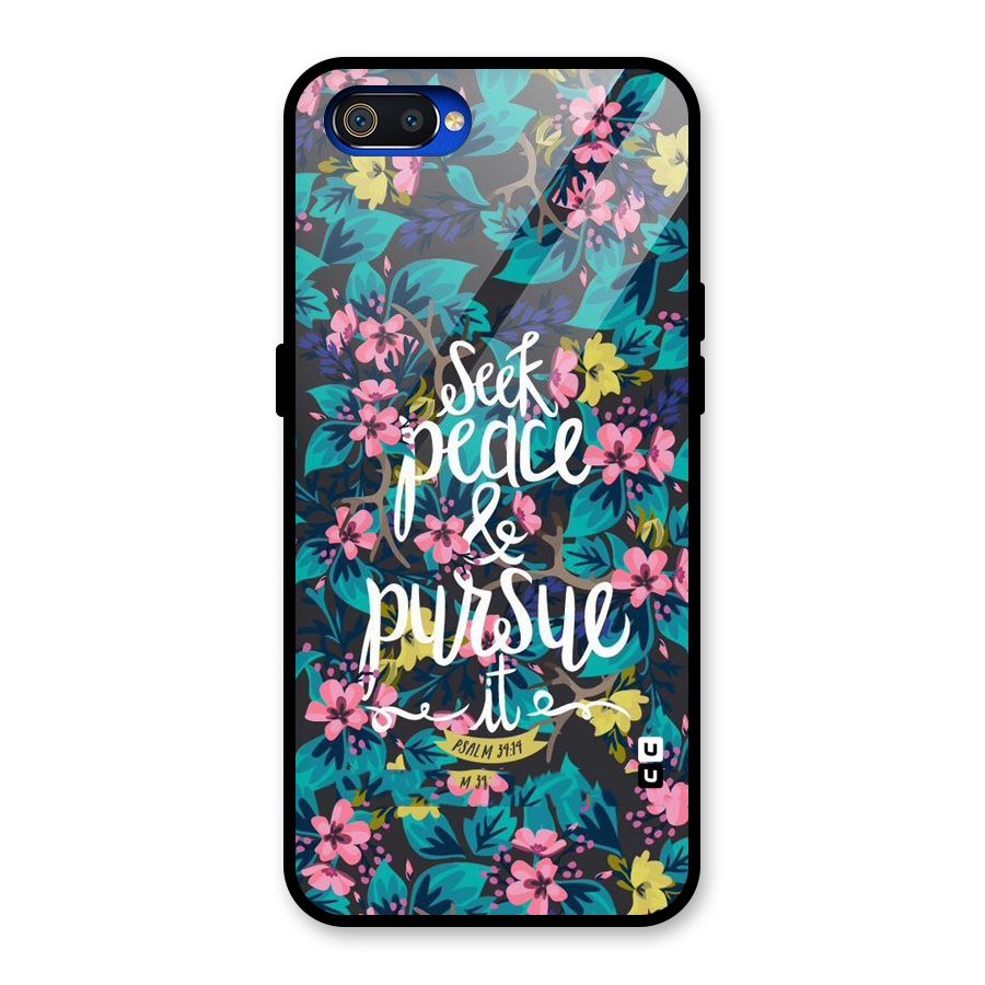 Seek Peace Glass Back Case for Realme C2