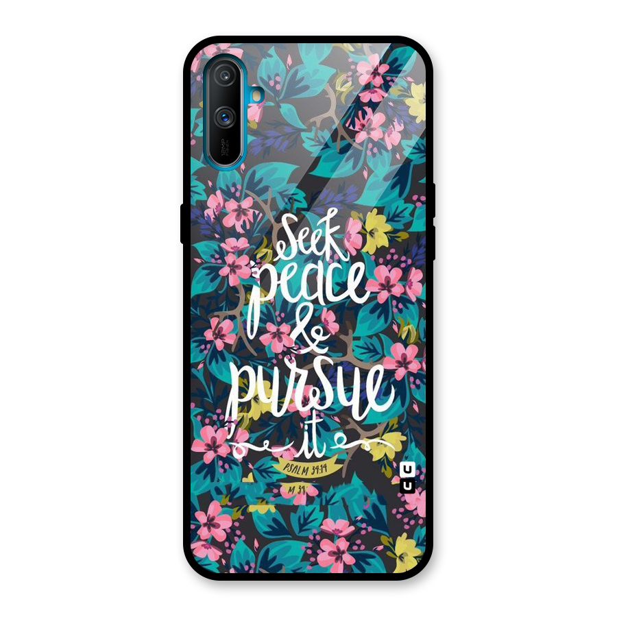 Seek Peace Glass Back Case for Realme C3