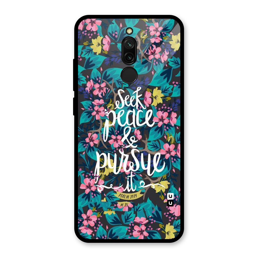 Seek Peace Glass Back Case for Redmi 8