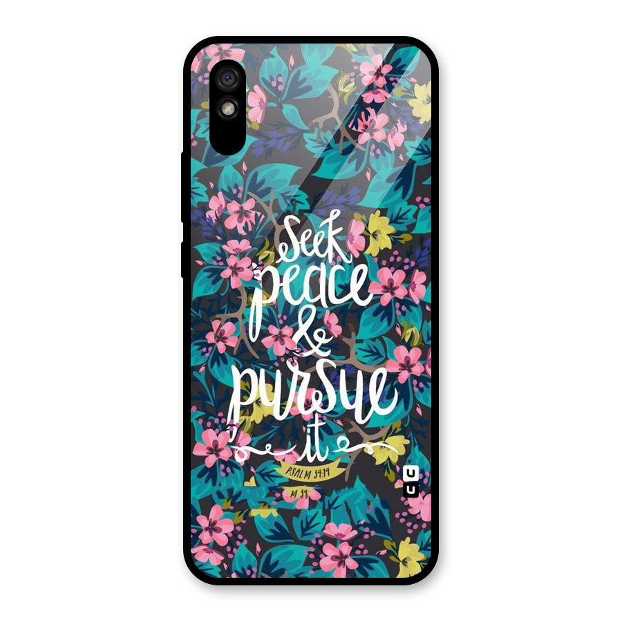 Seek Peace Glass Back Case for Redmi 9i