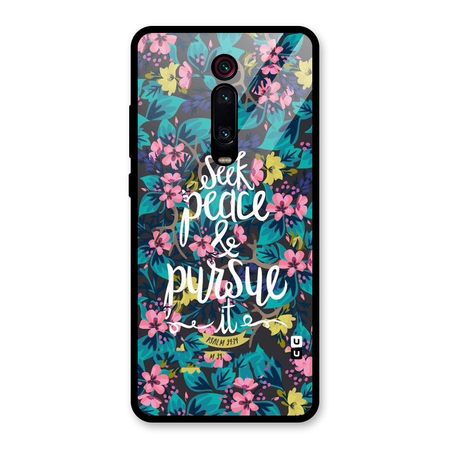 Seek Peace Glass Back Case for Redmi K20