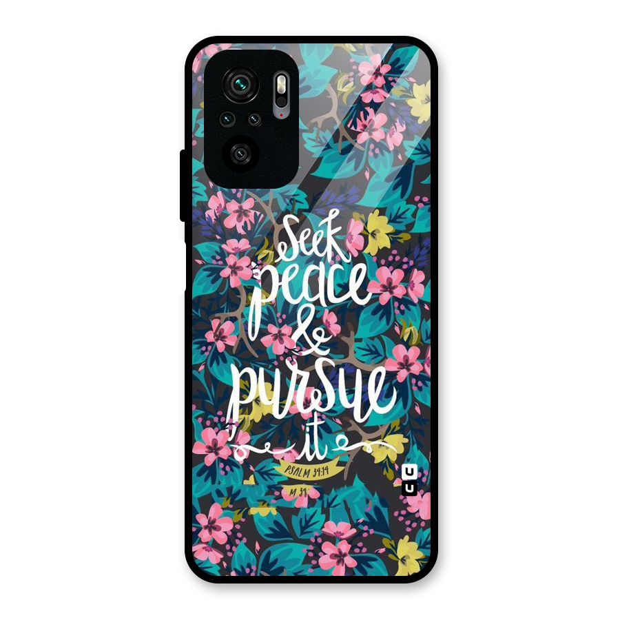 Seek Peace Glass Back Case for Redmi Note 10S
