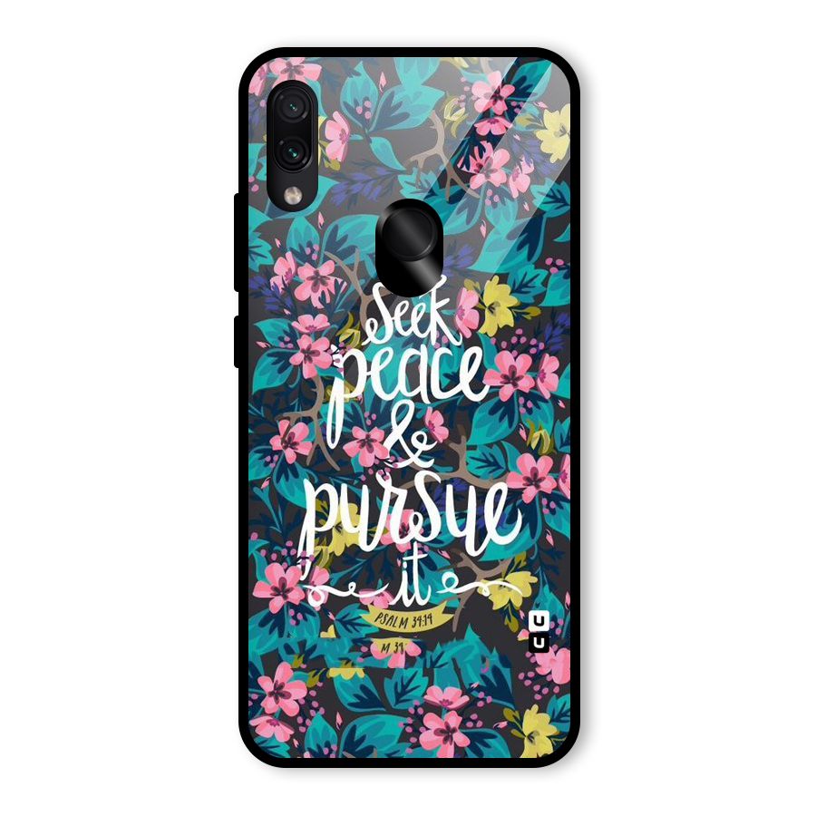 Seek Peace Glass Back Case for Redmi Note 7 Pro