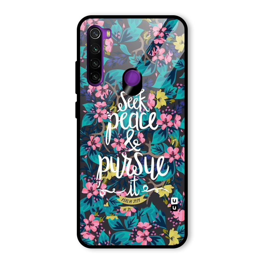 Seek Peace Glass Back Case for Redmi Note 8