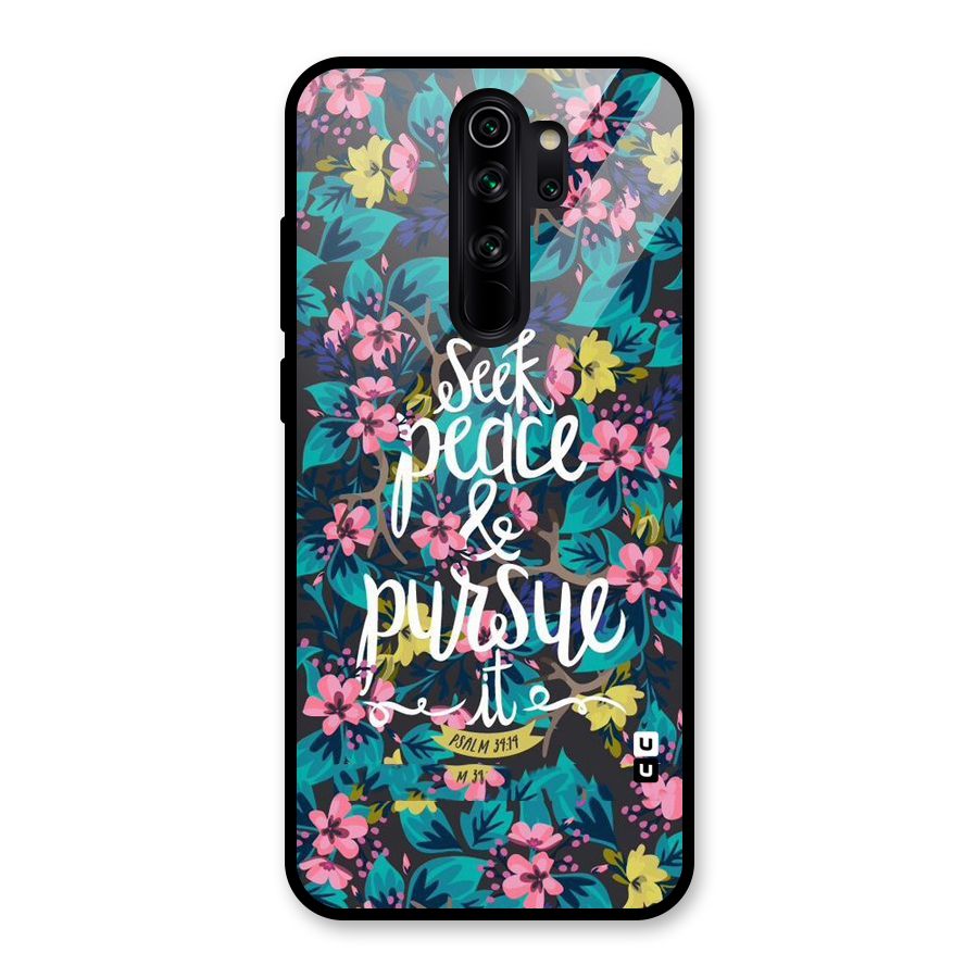 Seek Peace Glass Back Case for Redmi Note 8 Pro