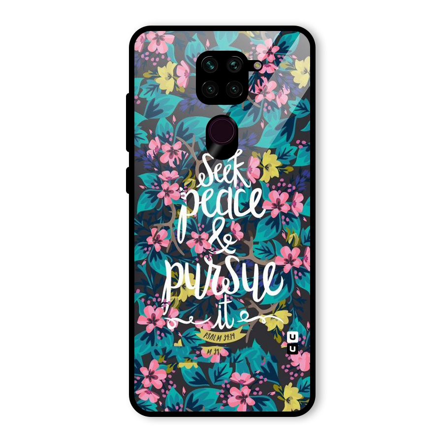 Seek Peace Glass Back Case for Redmi Note 9