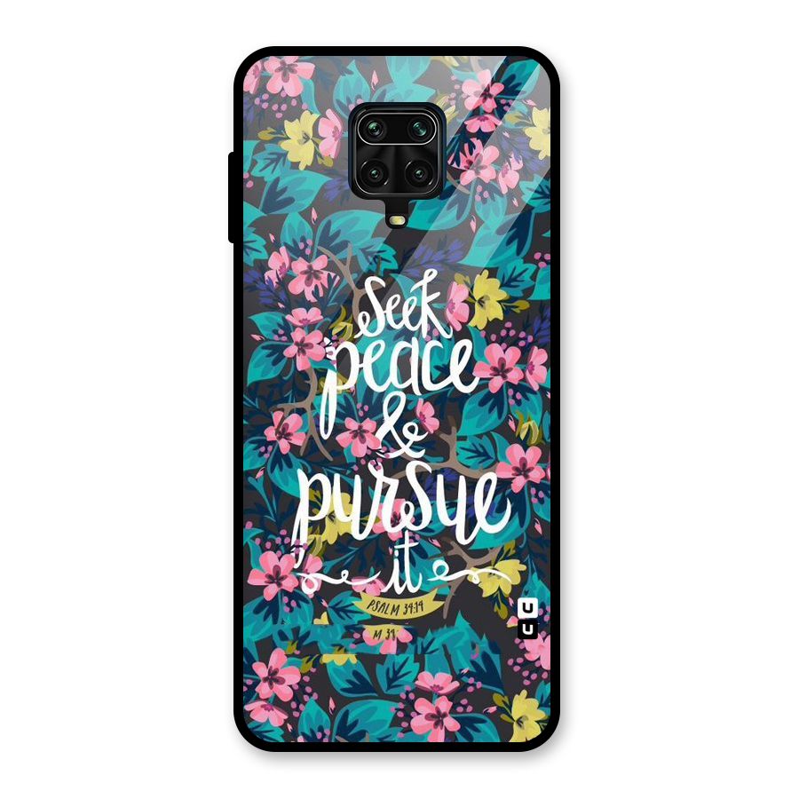 Seek Peace Glass Back Case for Redmi Note 9 Pro
