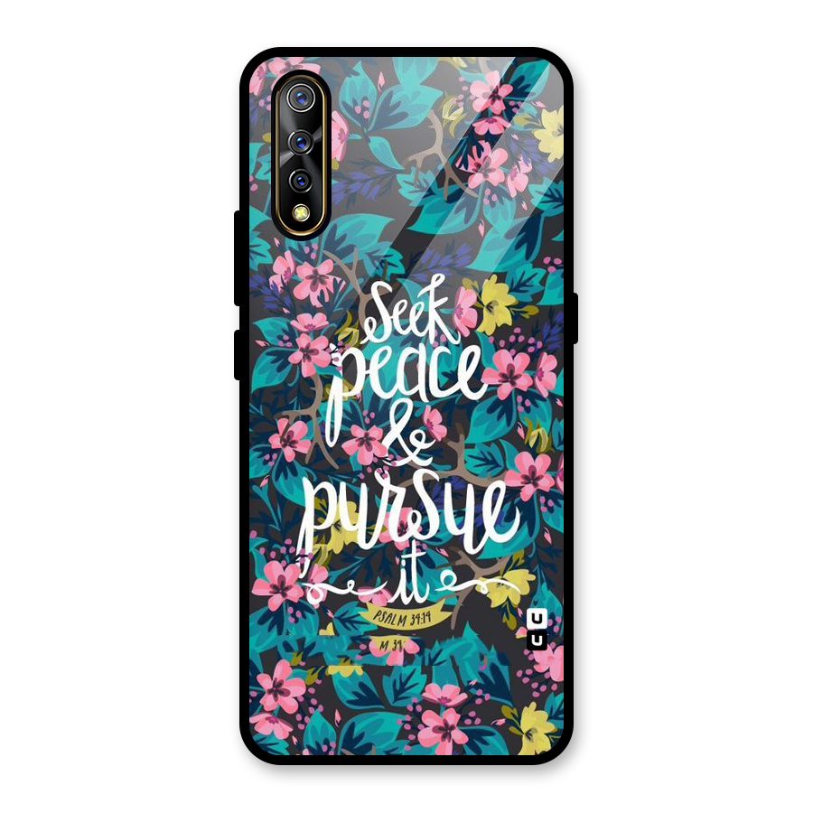 Seek Peace Glass Back Case for Vivo S1
