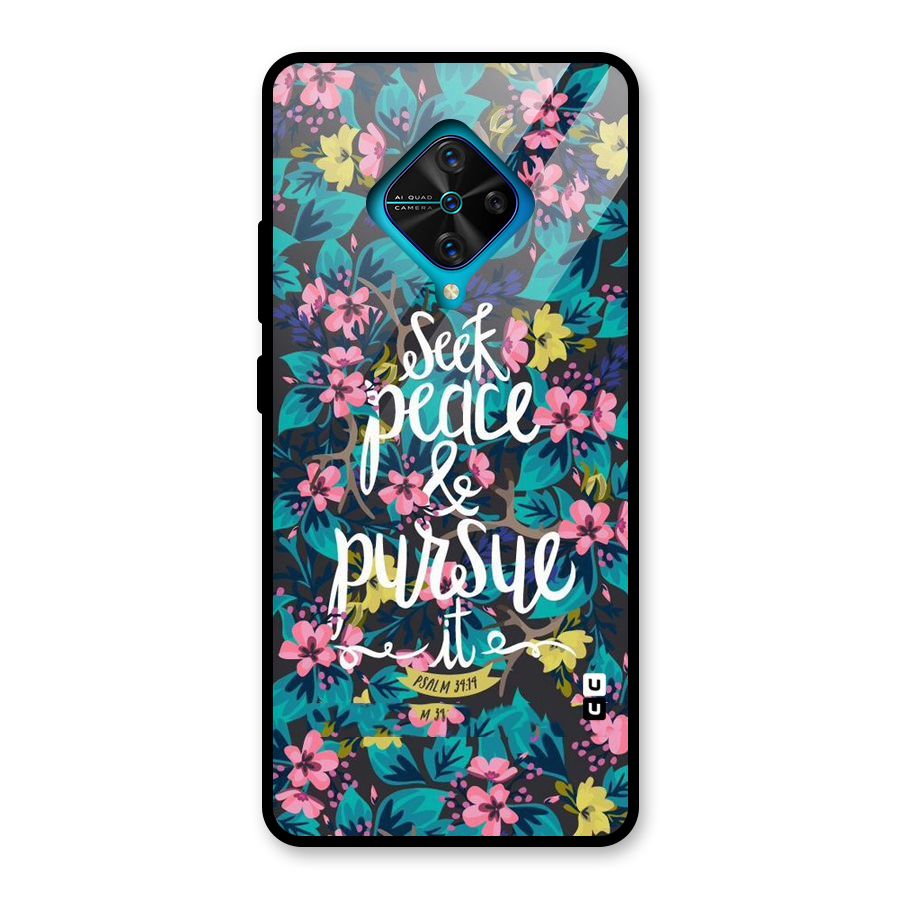 Seek Peace Glass Back Case for Vivo S1 Pro
