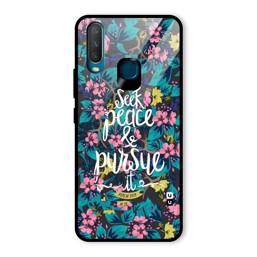 Seek Peace Glass Back Case for Vivo U10