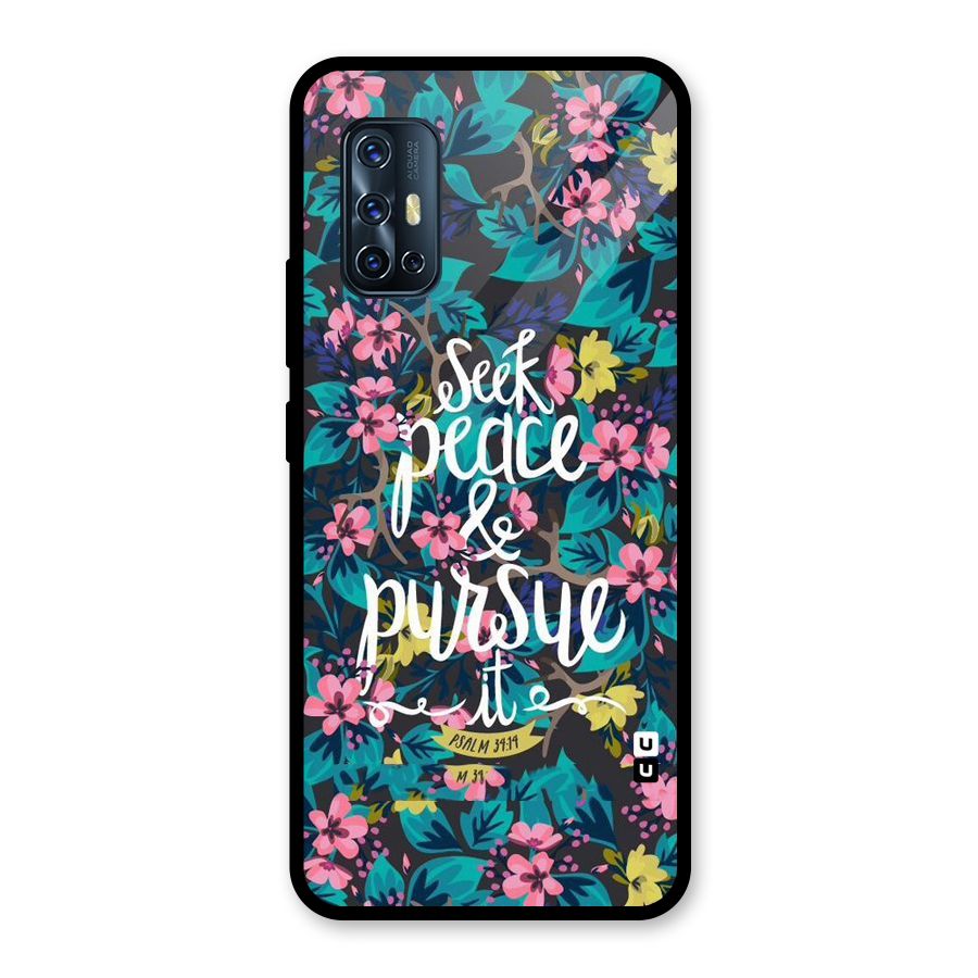 Seek Peace Glass Back Case for Vivo V17