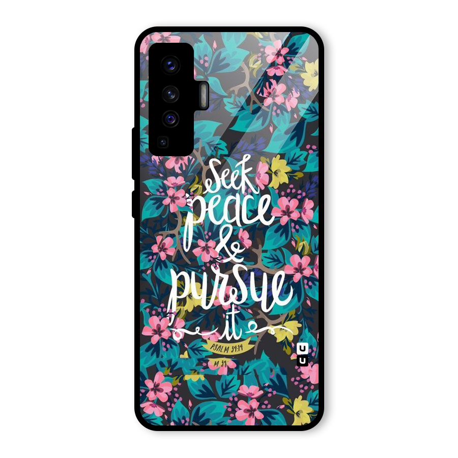 Seek Peace Glass Back Case for Vivo X50
