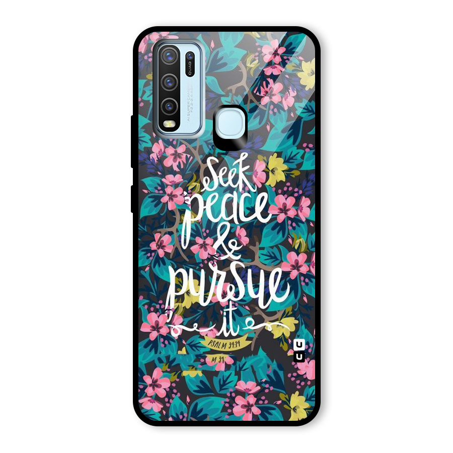 Seek Peace Glass Back Case for Vivo Y30