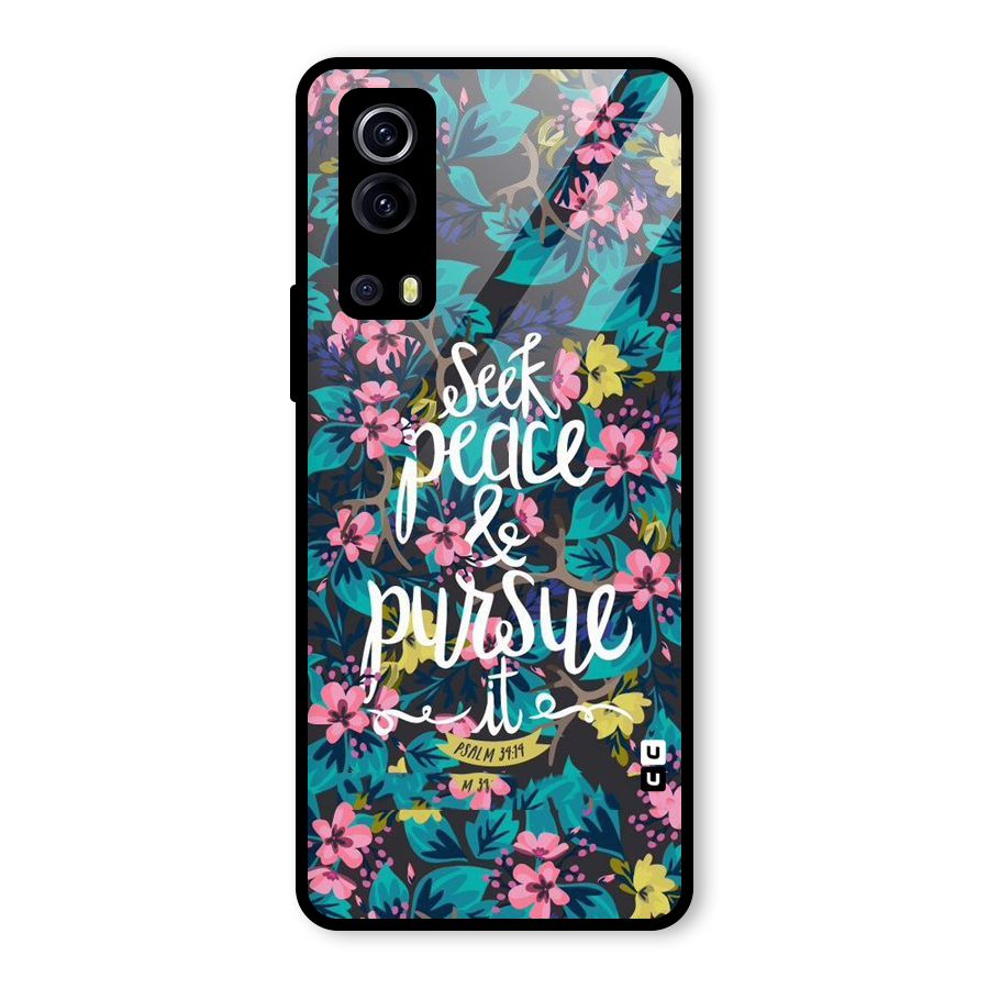 Seek Peace Glass Back Case for Vivo iQOO Z3