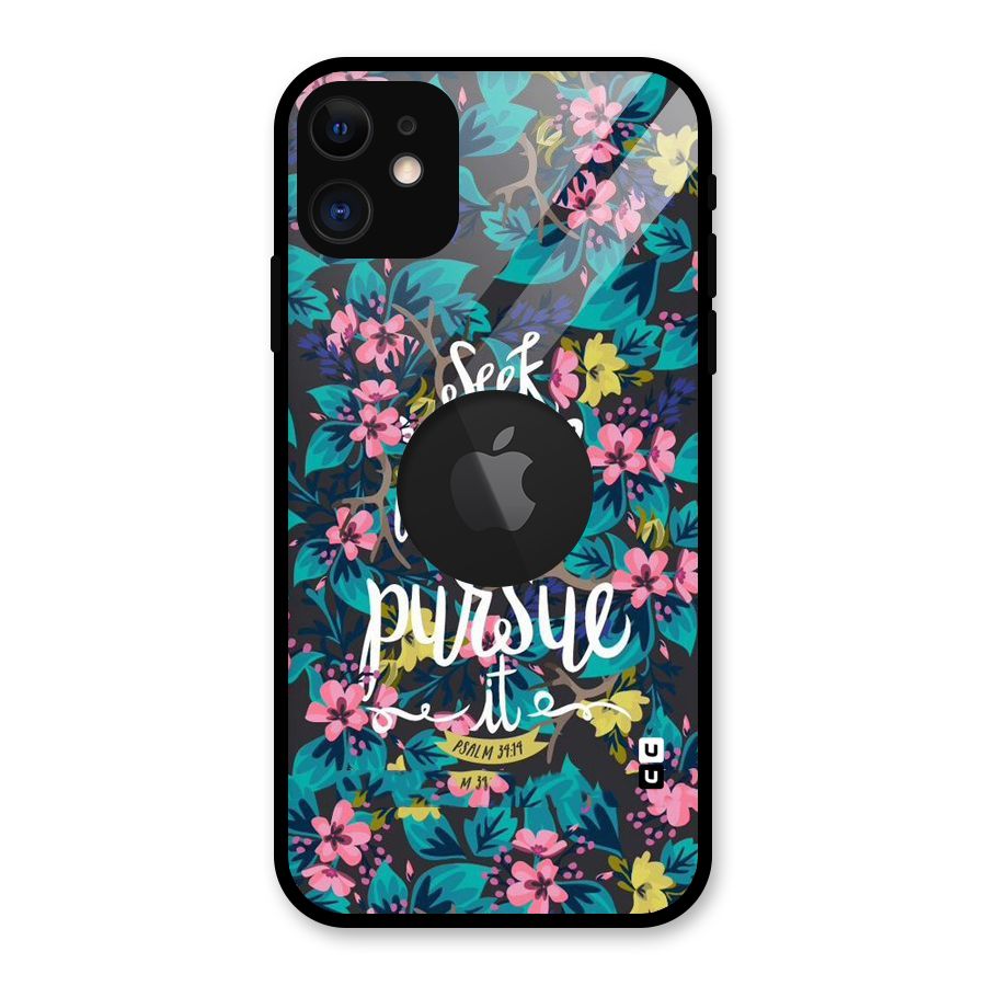 Seek Peace Glass Back Case for iPhone 11 Logo Cut
